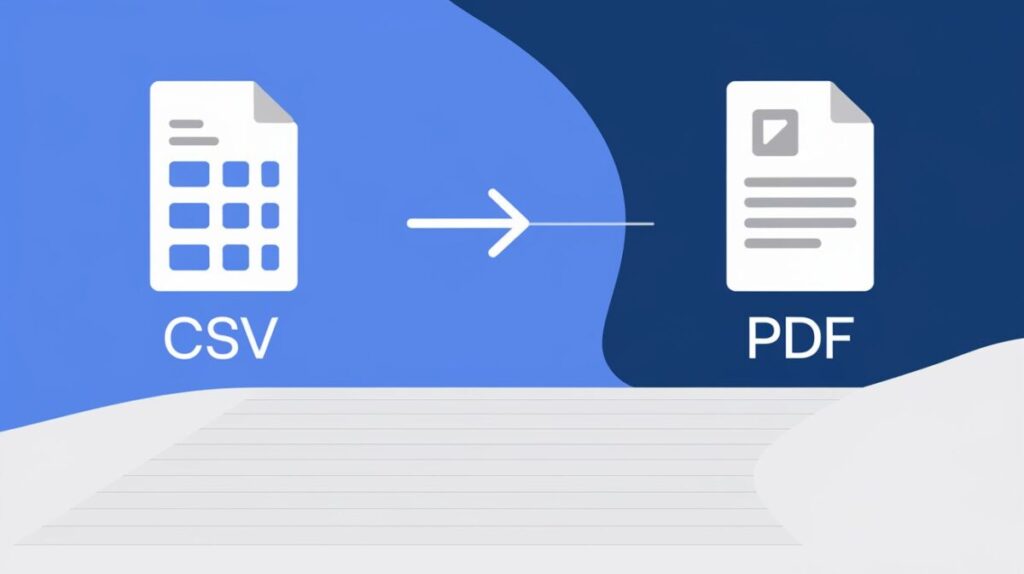 Convert CSV files to PDF in seconds with our free online CSV to PDF Converter. Easy, accurate formatting—perfect for reports, tables, and data sharing.